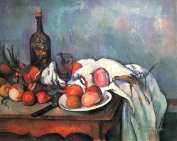 Naturaleza muerta con cebollas rojas Paul Cezanne Pinturas al óleo